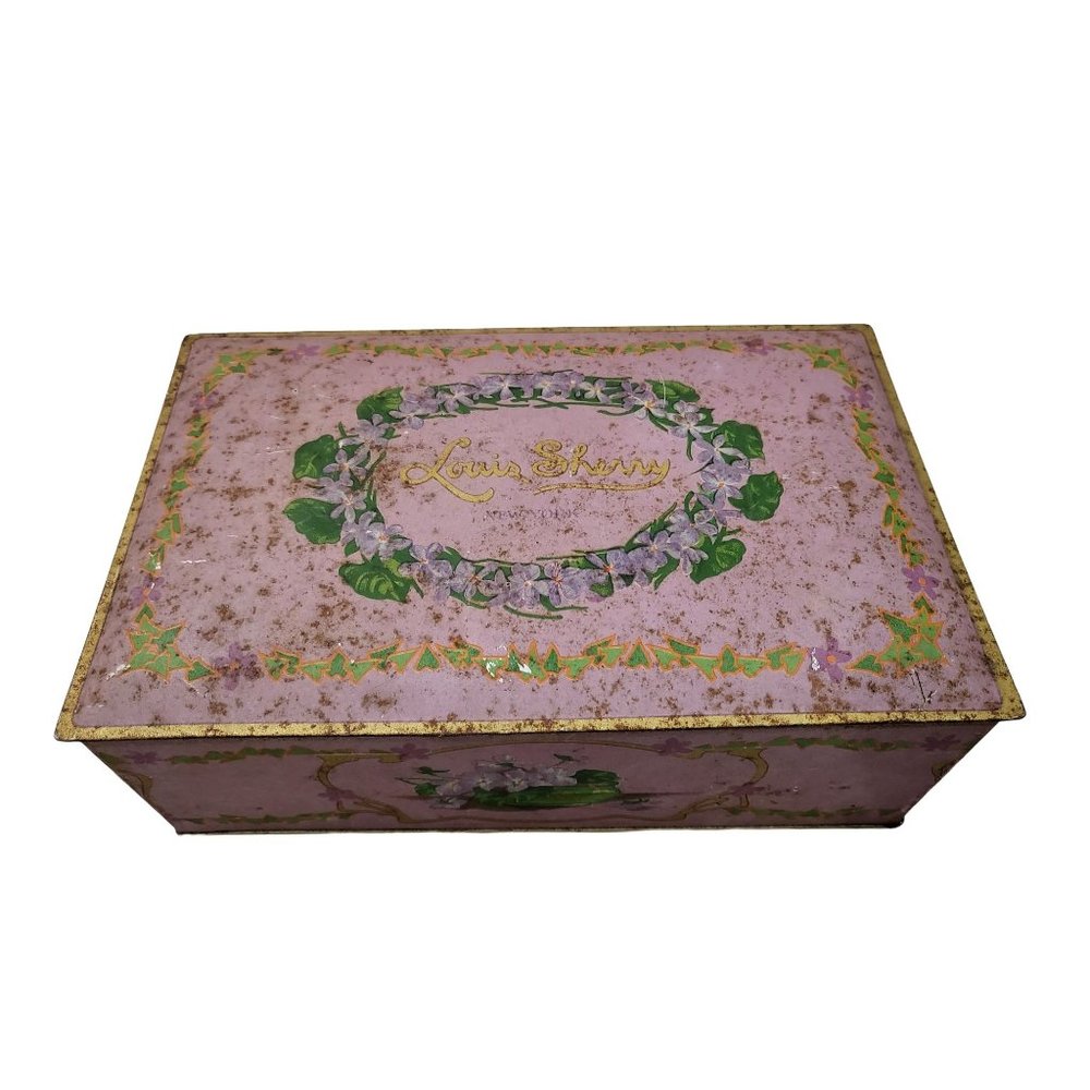 Antique 1920's Louis Sherry Chocolate Tin